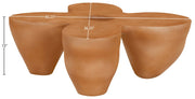 Fiore Concrete Coffee Table in Terracotta - 605Terracotta-CT