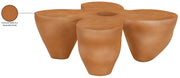 Fiore Concrete Coffee Table in Terracotta - 605Terracotta-CT