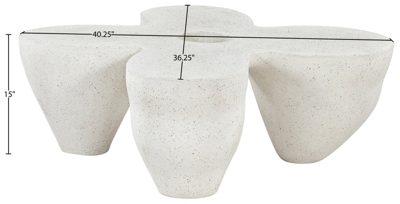 Fiore Concrete Coffee Table in Terrazzo - 605Trzo-CT