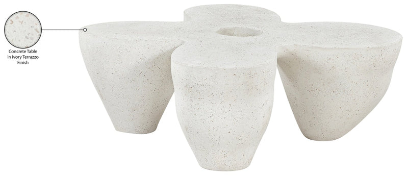 Fiore Concrete Coffee Table in Terrazzo - 605Trzo-CT