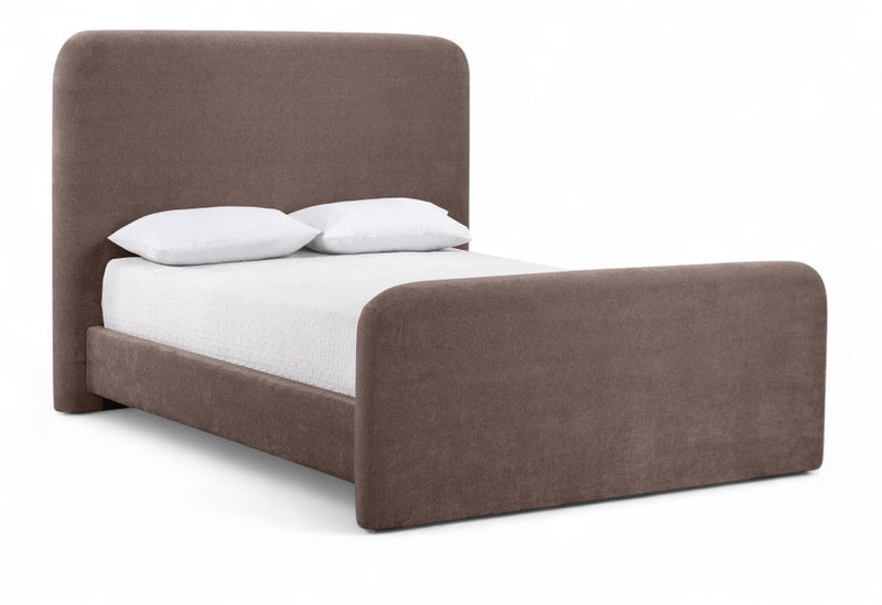Fira Chenille Fabric Upholstered Full Bed in Brown - B1222Brown-F