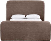 Fira Chenille Fabric Upholstered Full Bed in Brown - B1222Brown-F