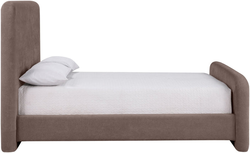 Fira Chenille Fabric Upholstered Full Bed in Brown - B1222Brown-F
