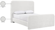 Fira Chenille Fabric Upholstered Full Bed in Cream - B1222Cream-F