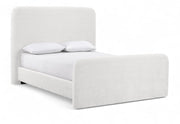 Fira Chenille Fabric Upholstered Full Bed in Cream - B1222Cream-F