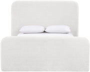 Fira Chenille Fabric Upholstered Full Bed in Cream - B1222Cream-F