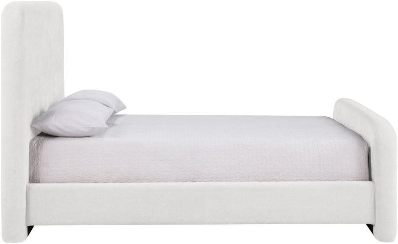 Fira Chenille Fabric Upholstered Full Bed in Cream - B1222Cream-F