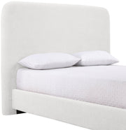 Fira Chenille Fabric Upholstered Full Bed in Cream - B1222Cream-F
