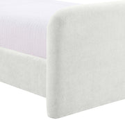 Fira Chenille Fabric Upholstered Full Bed in Cream - B1222Cream-F