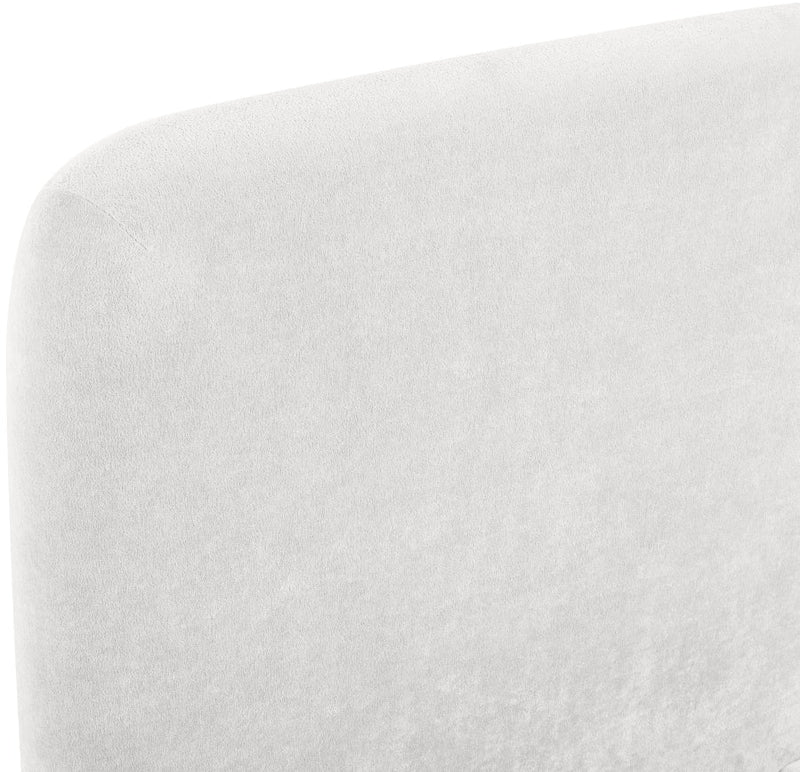 Fira Chenille Fabric Upholstered Full Bed in Cream - B1222Cream-F