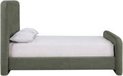 Fira Chenille Fabric Upholstered Full Bed in Green - B1222Green-F