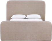 Fira Chenille Fabric Upholstered Full Bed in Taupe - B1222Taupe-F