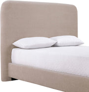 Fira Chenille Fabric Upholstered Full Bed in Taupe - B1222Taupe-F