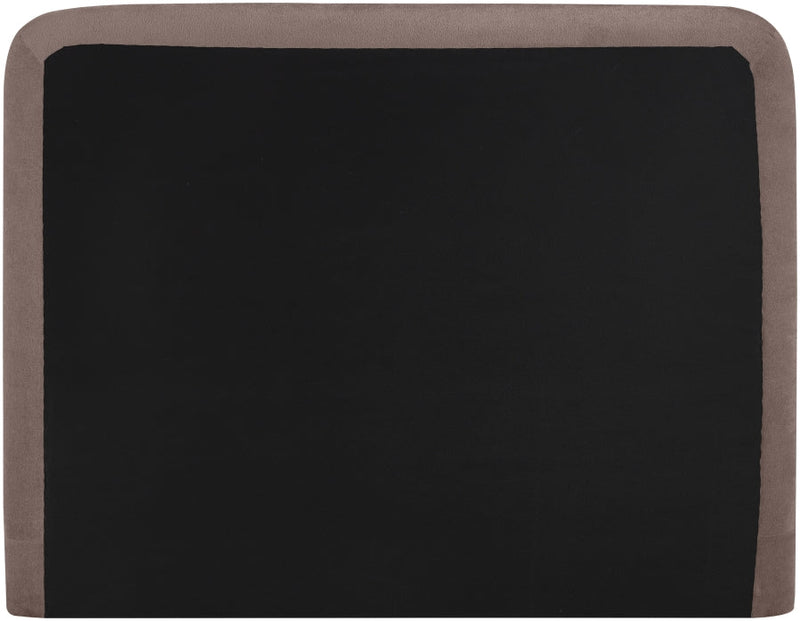 Fira Chenille Fabric Upholstered King Bed in Brown - B1222Brown-K