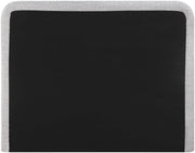 Fira Linen Textured Fabric Upholstered Full Bed in Grey - B1221Grey-F