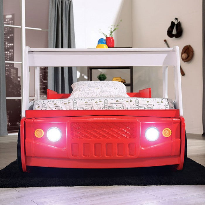 Firestall Red Twin Bed - CM7644-BED