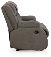 First Base Gunmetal Reclining Loveseat and 2 Recliners - 68804U3