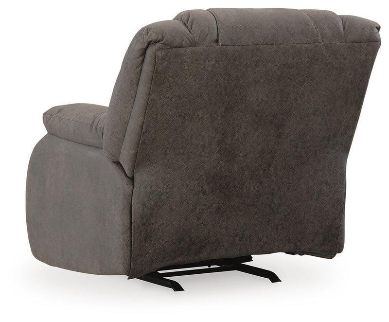 First Base Gunmetal Reclining Loveseat and 2 Recliners - 68804U3