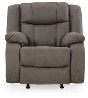 First Base Gunmetal Reclining Loveseat and Recliner - 68804U4