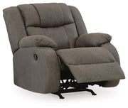 First Base Gunmetal Reclining Loveseat and Recliner - 68804U4
