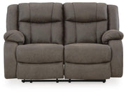 First Base Gunmetal Reclining Loveseat and Recliner - 68804U4