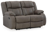 First Base Gunmetal Reclining Loveseat and Recliner - 68804U4