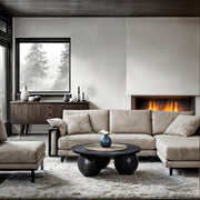 Fitch Oak Veneer Coffee Table in Black - 99082Black-CT
