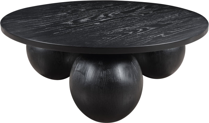 Fitch Oak Veneer Coffee Table in Black - 99082Black-CT