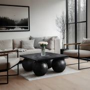 Fitch Oak Veneer Coffee Table in Black - 99083Black-CT