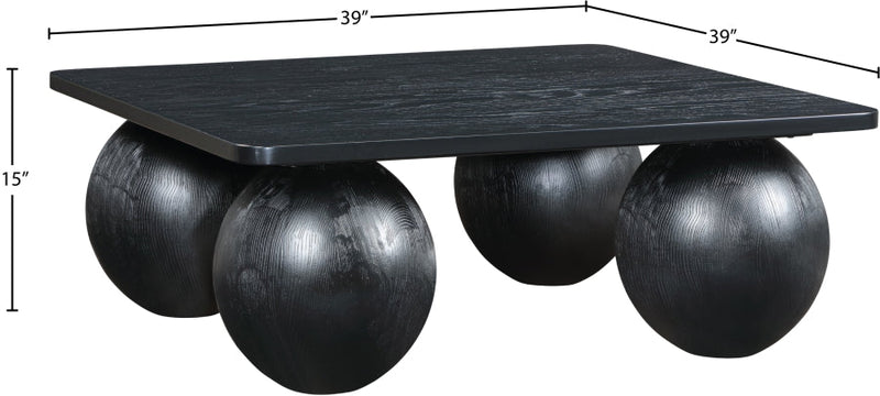 Fitch Oak Veneer Coffee Table in Black - 99083Black-CT