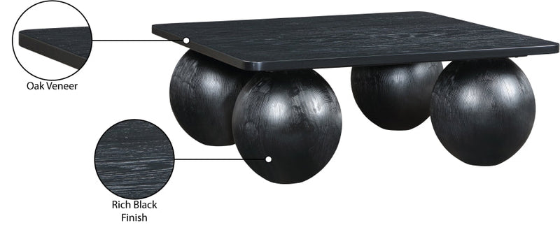 Fitch Oak Veneer Coffee Table in Black - 99083Black-CT