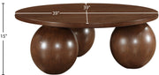 Fitch Oak Veneer Coffee Table in Brown - 99082Brown-CT