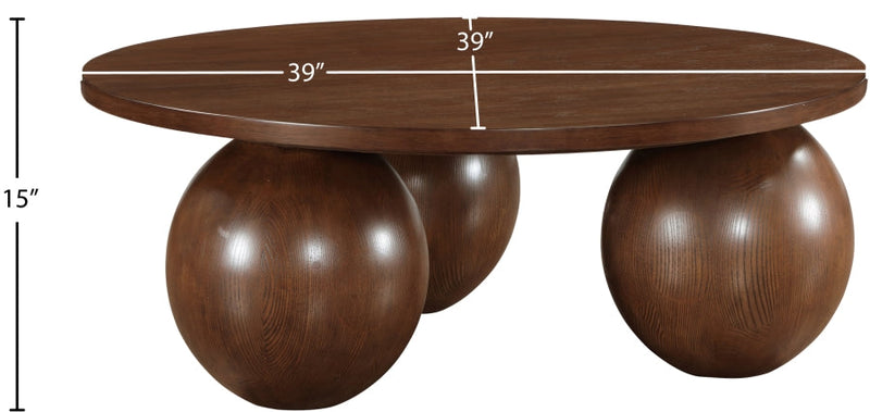 Fitch Oak Veneer Coffee Table in Brown - 99082Brown-CT