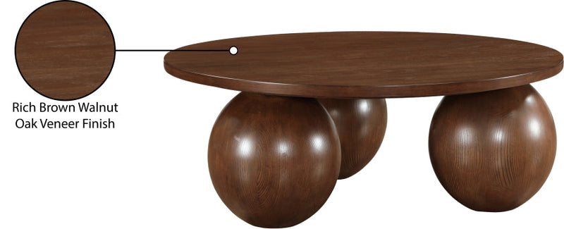 Fitch Oak Veneer Coffee Table in Brown - 99082Brown-CT