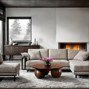 Fitch Oak Veneer Coffee Table in Brown - 99082Brown-CT
