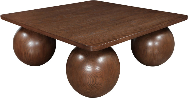 Fitch Oak Veneer Coffee Table in Brown - 99083Brown-CT