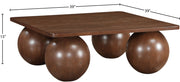 Fitch Oak Veneer Coffee Table in Brown - 99083Brown-CT