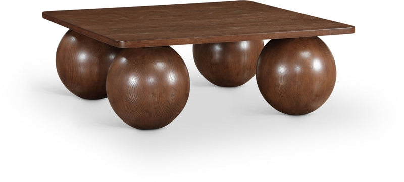 Fitch Oak Veneer Coffee Table in Brown - 99083Brown-CT