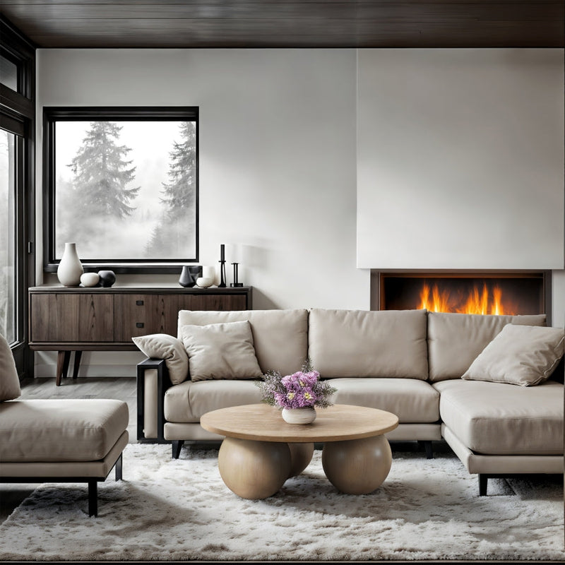 Fitch Oak Veneer Coffee Table in Natural - 99082Oak-CT