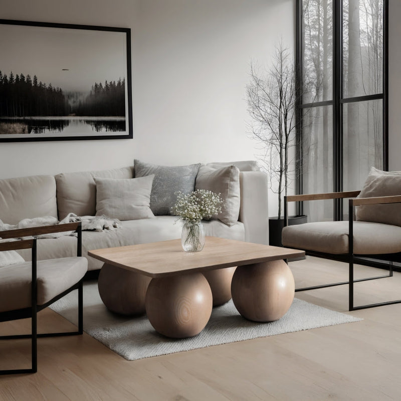 Fitch Oak Veneer Coffee Table in Natural - 99083Oak-CT