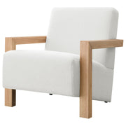 Fitzroy Boucle Upholstered Accent Arm Chair Ivory - 903094