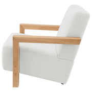 Fitzroy Boucle Upholstered Accent Arm Chair Ivory - 903094