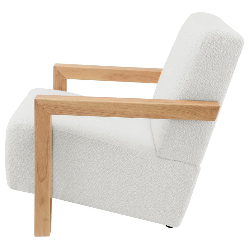 Fitzroy Boucle Upholstered Accent Arm Chair Ivory - 903094