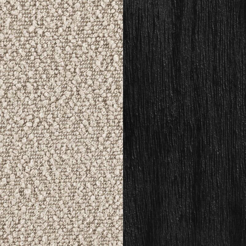 Fitzroy Boucle Upholstered Accent Arm Chair Latte - 903095