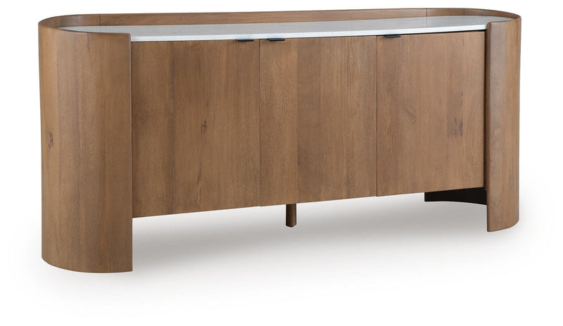 Fitzroy Brown/White Accent Cabinet - A4000688