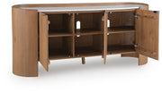 Fitzroy Brown/White Accent Cabinet - A4000688