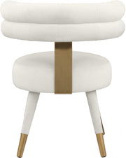 Fitzroy Velvet Upholstered Dining Chair in Cream, Set of 2 - 747Cream-C