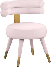 Fitzroy Velvet Upholstered Dining Chair in Pink, Set of 2 - 747Pink-C