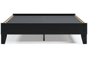 Flannia Black Queen Platform Bed - Gate FurnitureQueen Bed