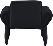 Fleurette Velvet Upholstered Accent Chair in Black - 409Black